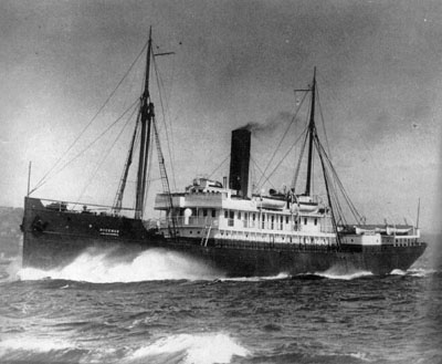 The S.S. Buckman as it likely appeared during the piracy attempt.